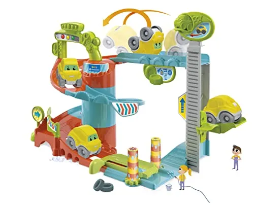 Clementoni Baby-Parkhaus - Spielzeug für Babys & Kinder ab 18 Monaten - Auto-Spielzeug aus 100% recyceltem Material - Mechanisches Babyspielzeug, 17404 von Clementoni
