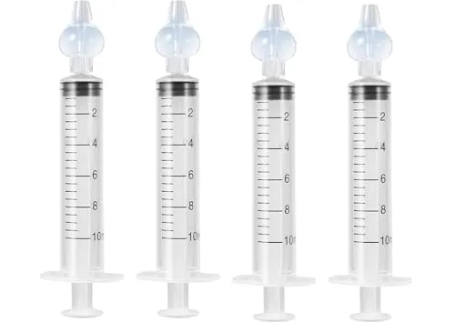 4X Blendura nasensauger Babyspritze Neti Rinser, Tragbarer Wiederverwendbarer nasendusche nasenspülung Baby, weiß, 10ml