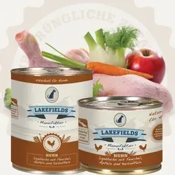 Lakefields Dosenfleisch-Menü Huhn für ausgewachsene Hunde, 6 x 800 g