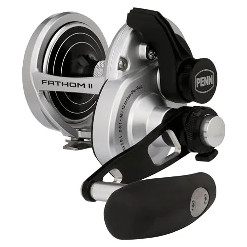 Penn Fathom™ II Lever Drag 2 Speed 10XN - Hochleistungs-Angelrolle - Angelrollen mit 2-Gang-Übersetzung für optimale Leistung und Präzision beim Angeln, ideal für erfahrene Angler, die auf Qualität setzen.