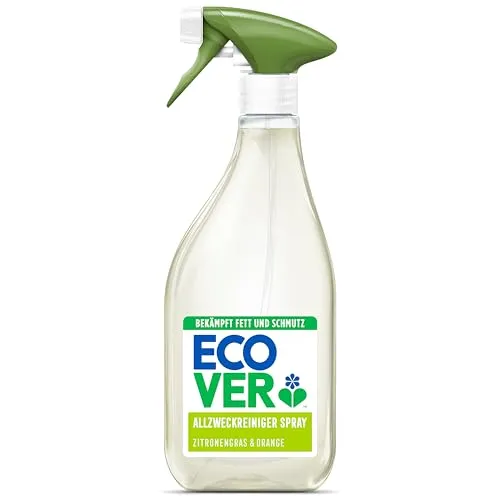 Ecover Allzweckreiniger Spray, effektive Reinigung für alle Oberflächen, Zitronengras- und Orangenduft, entfernt Schmutz und Dreck, 500 ml
