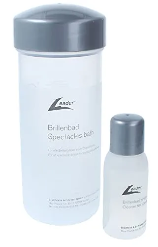 HDmirrorR shoptic Brillenbad Set | Schüttelbad inkl. 50ml Spezialreiniger/Spectacles Bath with Cleaner
