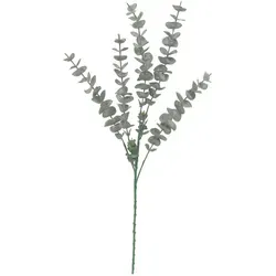 2474U Künstlicher Eukalyptuszweig, Naturgetreuer Dekozweig, Einzelstiel für Vasen, Skandi & Boho Deko, Grün, 80 cm - Grün