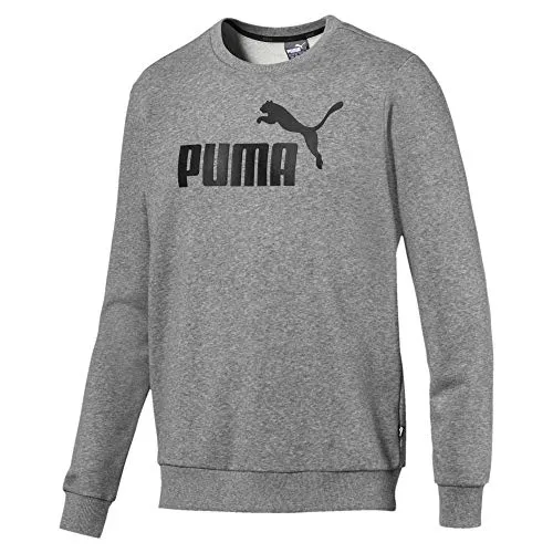PUMA Herren ESS Logo Crew Sweat TR big log Sweatshirt, Medium Gray Heather, 3XL