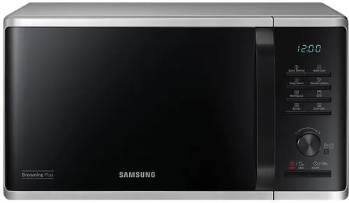 Samsung MG23K3515AS Mikrowelle - 23 l, 800 W mit Grillfunktion, Keramik-Emaille Garinnenraum für einfache Reinigung und optimale Bräunung