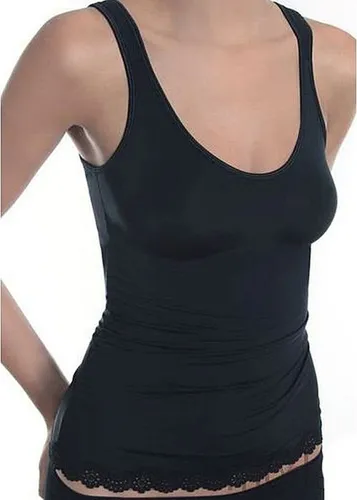 Sassa BH Hemd Hemdchen Unterhemd Shirt doppelt geformt schwarz 75 C