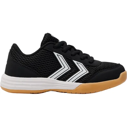 hummel MULTIPLAY Flex LC JR Sneaker, Black/White, 33 EU - Sneaker mit leichter Atmungsaktivität und griffiger Außensohle, ideal für aktive Kinder.