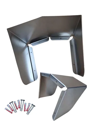 Edelstahl Wetterschutz Abdeckung - Satteldach | Haube | Regenschutz | Wetterschutz für Außenbereiche | B-180mm / H-140mm / T-80mm | von Stahlog