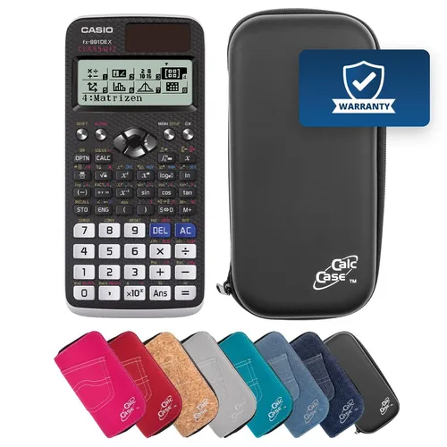 Casio FX-991DE X Schulrechner+Schutztasche, Schule & Studium-Basic Set Schwarz