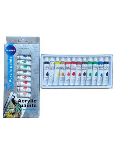 CENTRUM Acrylic colors. 12 tubes of 12 ml.