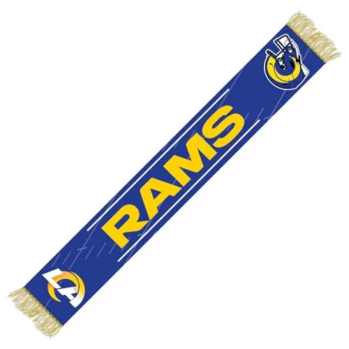 New England Patriots Los Angeles Rams NFL Schal - Team HD Knitted Jaquard Scarf - Sportfan Schal in 145 x 20 cm, offizielles NFL Lizenzprodukt mit hochwertigem Jacquard-Muster für stilvolle Unterstützung deines Teams.