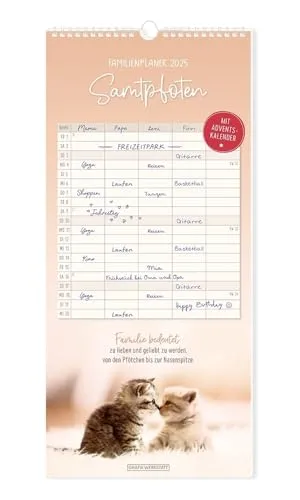 Familienplaner 2025 Samtpfoten: Familienplaner