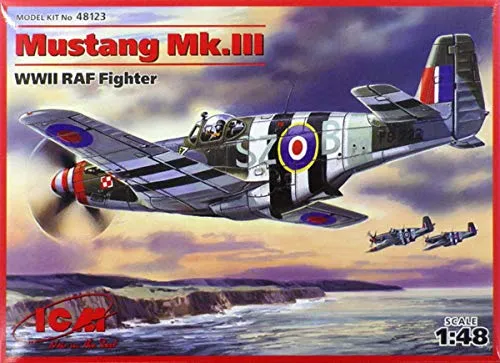ICM 48123 48123-Mustang Mk.III, WWII RAFFighter, Sortiert, Mittel