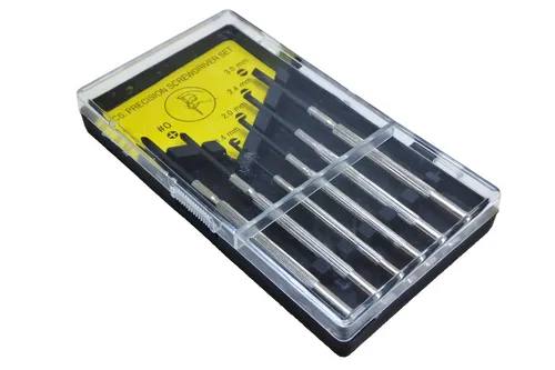 Fixpoint 77050 Feinmechaniker Schraubendrehersatz - 6-teilig, mit Klarsichtbox und vielseitigen Anwendungen für präzise Arbeiten