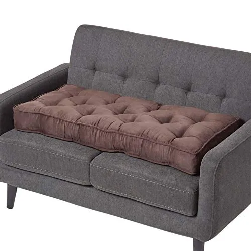 Homescapes Sitzkissen 100 x 48 cm – Hochwertige Sofa-Auflage mit Veloursbezug - Kissen für Zweisitzer-Sofas mit 10 cm dickem Veloursbezug, bietet erstklassigen Sitzkomfort und entlastet Rücken- und Gelenkbeschwerden. Ideal für ältere Menschen und nach Operationen.