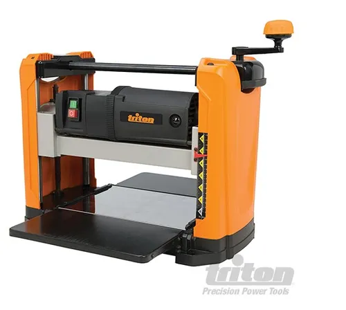 TRITON TPT125 Profi Dickenhobelmaschine 1100W - Elektrohobel mit 317 mm Hobelbreite, 17.500 Schnitte pro Minute und präzisen Hobeltiefeneinstellungen für professionelle Ergebnisse.