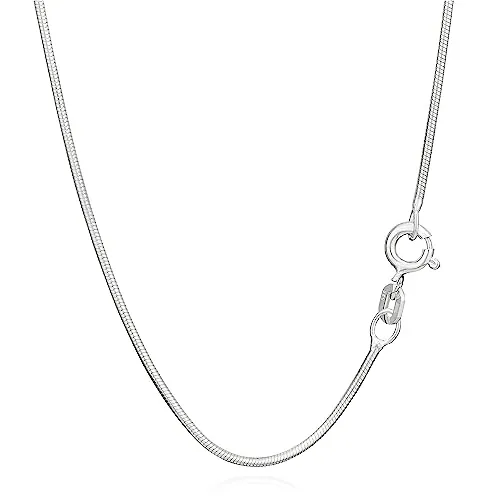 NKlaus 45cm Schlangenkette 925 Silber elegante Halskette filigrante Breite 0,9mm Collier 3,1g schwer 2477