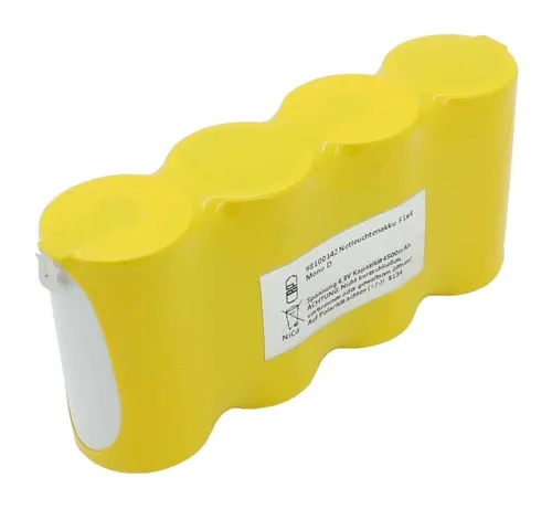 Notleuchtenakku NiCd 4,8V 4500mAh F1x4 Mono D mit Faston-Anschluss - Zuverlässiger Notleuchtenakku NiCd 4,8V 4500mAh für Sicherheitsbeleuchtung. Hohe Lebensdauer und geringe Selbstentladung sorgen für dauerhafte Einsatzbereitschaft. Einfacher Einbau für schnelle Nutzung.