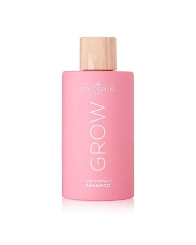 COCOSOLIS GROW Growth & Anti-aging Shampoo - Natürliches Shampoo zur Unterstützung des Haarwachstums mit Vitamin E und Kerascalp. Ideal für alle Haartypen, fördert die Haarstärkung und sorgt für einen fruchtigen Duft. Frei von schädlichen Zusatzstoffen.
