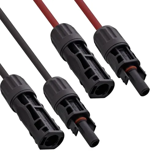 InLine 4mm² Solarkabel Verlängerungs-Set, 1m, inkl. Solarstecker, MC4, schwarz/rot, Verlängerungskabel H1Z2Z2-K, Photovoltaik, UV-beständig & langlebig, 95401