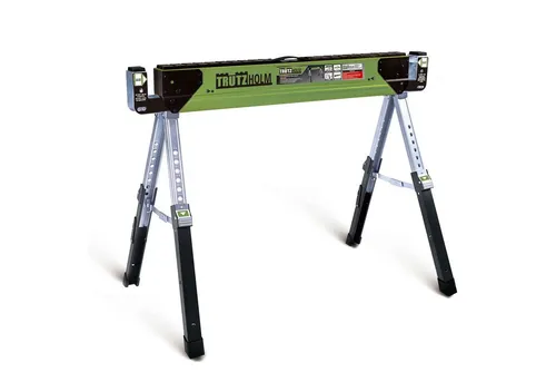 TRUTZHOLM Sägebock - Höhenverstellbarer Arbeitsbock bis 1300 kg, klappbar - Ständer für Profi- und Hobbyheimwerker, höhenverstellbar von 64,5-83 cm, extrem stabil und platzsparend klappbar, max. Tragkraft 1300 kg, ideal für schwere Gegenstände.