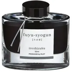 Pilot Tintenfass iroshizuku fuyu-syogun, blaugrau, 50 ml - Grafik- & Zeichenbedarf, hochwertige Tinte für sanftes Schreiben in elegantem Flacon mit konischer Mulde für maximale Tintenaufnahme.