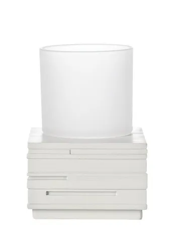 Ridder Badaccessoire-Set Aufbewahrungsbecher Brick weiß in weiß von Ridder