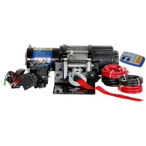 Berger & Schröter Seilwinde 31767 - Handwinde mit 3150 kg Zugkraft, ideal für Quads und Nutzfahrzeuge. Ausgestattet mit Funk-Fernbedienung, automatischer Bremse und 14 m Stahlseil für vielseitige Anwendungen.