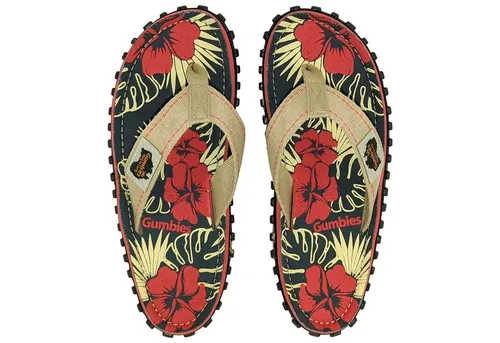 Gumbies Islander Flip Flops DENIM HIBISCUS von GUMBIES