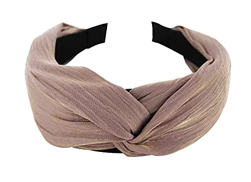 axy Haarreif mit raffinierten Knoten und leichtem Glanz - Wunderschön Stirnband Haarschmuck Haarreifen HRD2 (Beige)