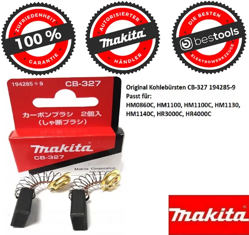 Makita Kohlebürsten CB-327 194285-9 HM0860C HR4000C HM1140C HM1130 HM1100C ⭐⭐⭐