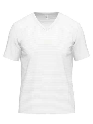 AMMANN Herren V-Shirt Cotton&More weiﾟ 8 - Bequemes V-Shirt aus hochwertiger Baumwolle, ideal für Tag und Nacht. Öko-Tex Standard 100 zertifiziert für ein angenehmes Tragegefühl.