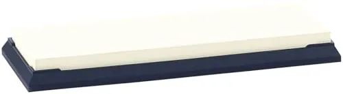TokioKitchenWare Wasser-Schleifstein-Set: Wasser-Schleifstein für Messer, mit rutschfestem Halter, Körnung 1000 (Wetzstein Messer, Wassrschleifstein mit Halter, Küche)