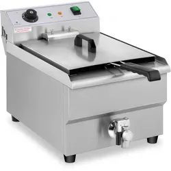 Royal Catering Fritteuse RCEF 16EB, 3500 W - Fritteuse mit 16 l Fassungsvermögen, ideal für Gastronomie und große Frittiermengen, aus robustem Edelstahl für lange Haltbarkeit.