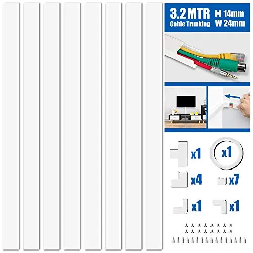 MUDEELA kabelkanäle, 3.2 Meter (8-Stück