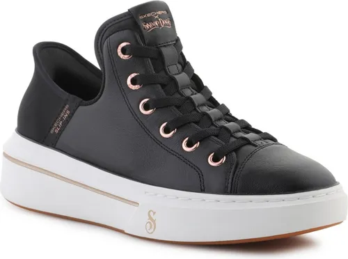 Skechers Damen Sneakers Plimsolls Schwarz 38 EU - Damen-Sneaker aus hochwertigem Leder, bequem und stilvoll für den Alltag oder Freizeit.
