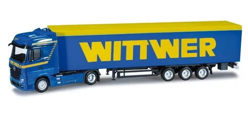 HERPA, MERCEDES Actros 4 x2 mit Auflieger 3 Achsen - WITTWER, 1/87, HER301633