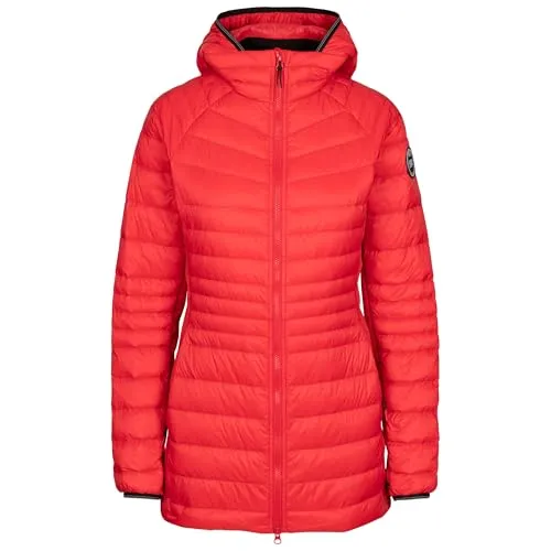 Trespass Daunenjacke für Damen, gepolstert und leicht, mit Kapuze, Rot, XL