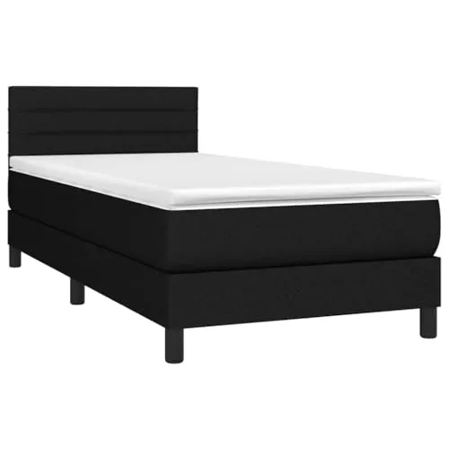 vidaXL Boxspringbett 100x200cm Schwarz von vidaXL