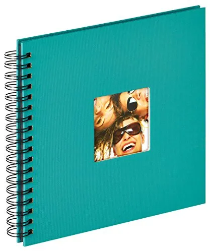 walther design Fotoalbum petrolgrün 26 x 25 cm Spiralalbum mit Cover-Ausstanzung, Fun SA-108-K