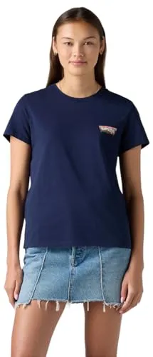 Levi's® THE PERFECT TEE T-Shirt mit Batwing-Logoprint - Shirt in Blau aus 100% Baumwolle, atmungsaktiv und ideal für lässige Outfits. Mit auffälligem Batwing-Logoprint für einen modernen Look.