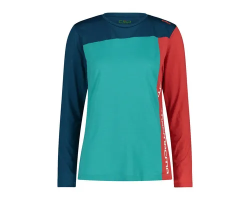 CMP Woman T-shirt lagoon (E726) 44 - Funktionsunterwäsche aus recyceltem Merinojersey, atmungsaktiv und temperaturregulierend, ideal für aktive Damen, die Komfort und Nachhaltigkeit schätzen.