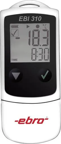 ebro Datenlogger 1340-6331, EBI 310 - Temperaturmessgerät - Messtechnik für Temperaturen von -30°C bis 75°C, flexibles Alarmsystem mit 5 Grenzwerten und USB-Datenübertragung für einfache Auswertung.