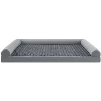 Costway Orthopädisches Hundebett Groß Hundesofa Grau XXL-135 x 91 x 18 cm