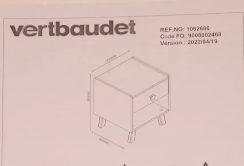 Vertbaudet Kinderzimmer Nachttisch Großer Bär – Weiß von Vertbaudet