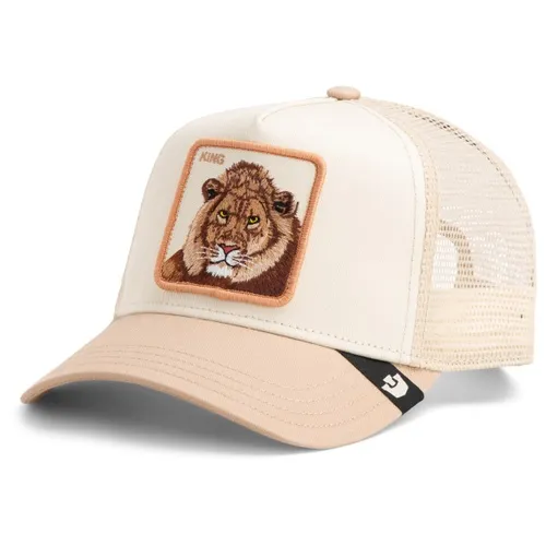 Goorin Bros. King Trucker Cap mit Löwenmotiv - Unisex Trucker Cap in Chalk, atmungsaktiv und verstellbar. Ideal für Freizeitaktivitäten und bietet UV-Schutz. Leichtes Design mit Goorin Bros. Label für einen trendigen Look.