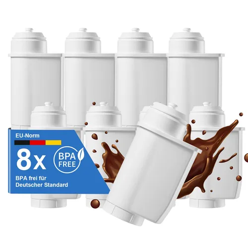 Ersatzwasserfilter für Siemens® EQ Series, EQ5, EQ6, EQ7, EQ9, EQ500, Bosch® TCZ7003, TCZ7033, für Brita® Intenza 575491, 8er-Packung