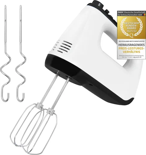 Exquisit MH 3003 we | Handmixer | 400 Watt | Turbofunktion | Weiß