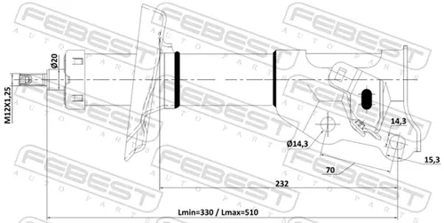 FEBEST Stoßdämpfer 03110-001FL für HONDA CIVIC 1.8