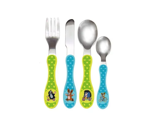 Trötsch Verlag Kinderbesteck TRÖTSCH Kinderbesteck Der kleine Maulwurf Fahzeuge 10cm